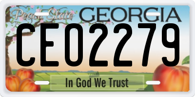 GA license plate CEO2279