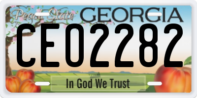 GA license plate CEO2282
