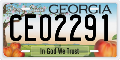 GA license plate CEO2291