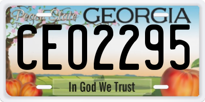 GA license plate CEO2295