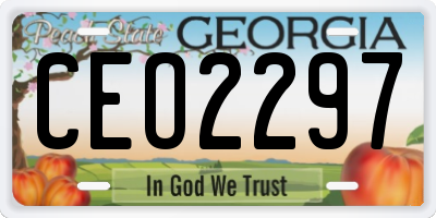 GA license plate CEO2297