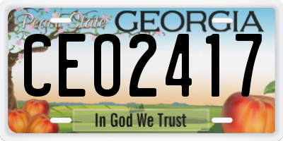 GA license plate CEO2417