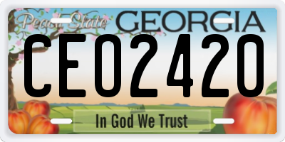 GA license plate CEO2420