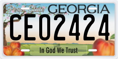 GA license plate CEO2424