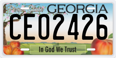 GA license plate CEO2426