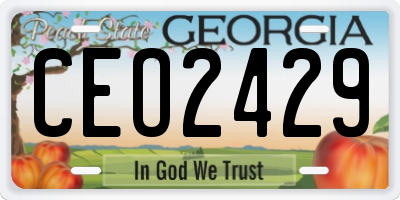 GA license plate CEO2429