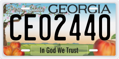 GA license plate CEO2440