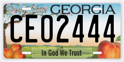 GA license plate CEO2444