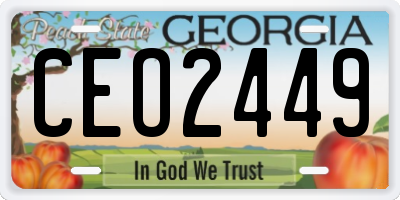 GA license plate CEO2449