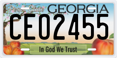 GA license plate CEO2455