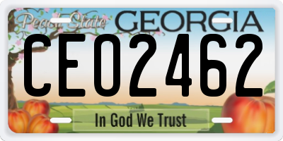 GA license plate CEO2462