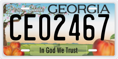GA license plate CEO2467