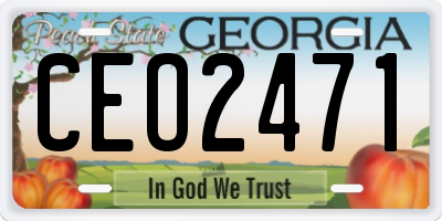 GA license plate CEO2471