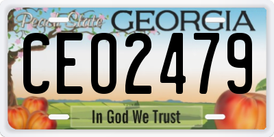 GA license plate CEO2479