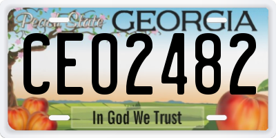 GA license plate CEO2482
