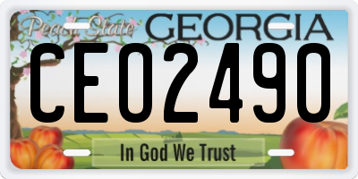 GA license plate CEO2490