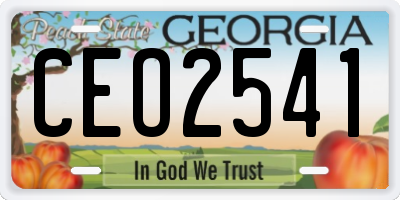 GA license plate CEO2541