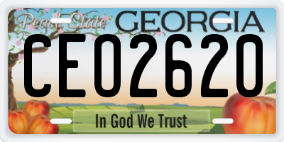 GA license plate CEO2620