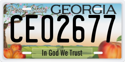 GA license plate CEO2677