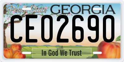 GA license plate CEO2690