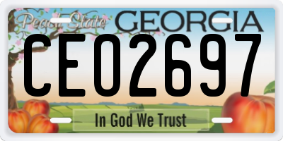 GA license plate CEO2697