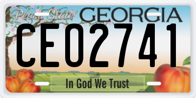 GA license plate CEO2741