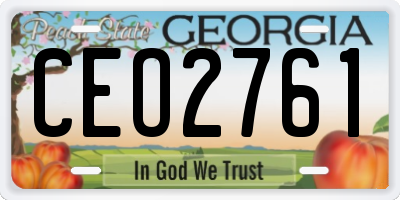 GA license plate CEO2761