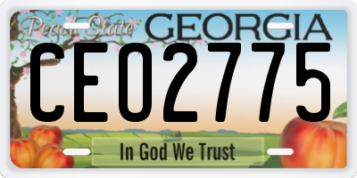 GA license plate CEO2775