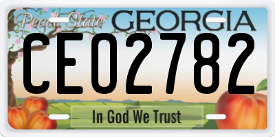 GA license plate CEO2782