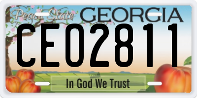 GA license plate CEO2811