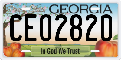 GA license plate CEO2820