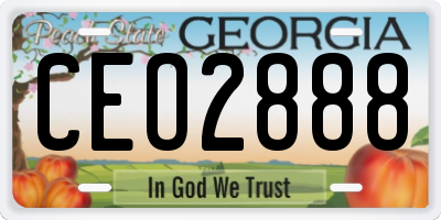 GA license plate CEO2888