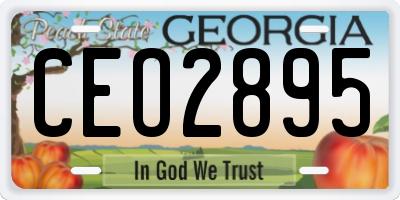 GA license plate CEO2895