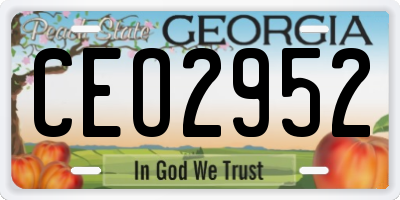 GA license plate CEO2952