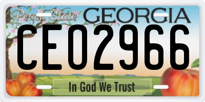 GA license plate CEO2966