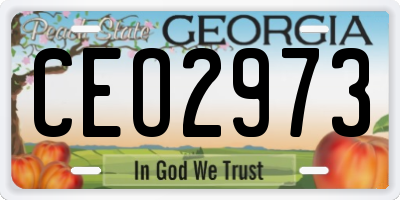 GA license plate CEO2973