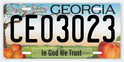 GA license plate CEO3023