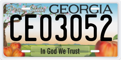 GA license plate CEO3052