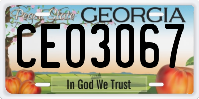 GA license plate CEO3067