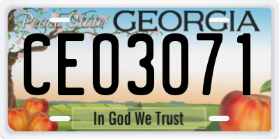 GA license plate CEO3071