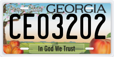 GA license plate CEO3202