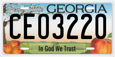 GA license plate CEO3220