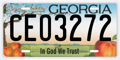 GA license plate CEO3272