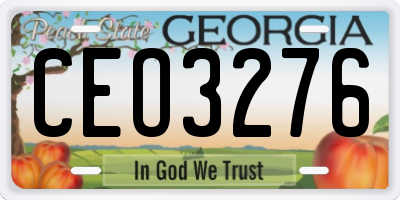 GA license plate CEO3276