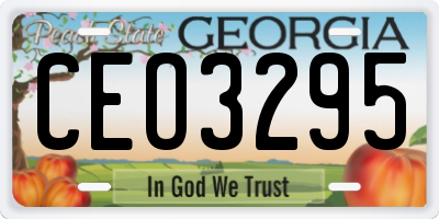 GA license plate CEO3295