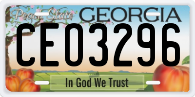 GA license plate CEO3296