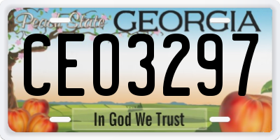 GA license plate CEO3297
