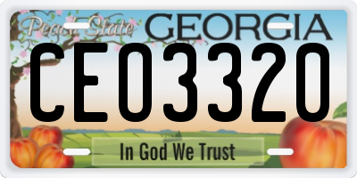 GA license plate CEO3320