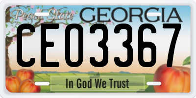 GA license plate CEO3367