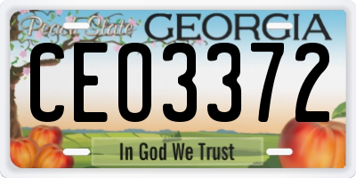GA license plate CEO3372